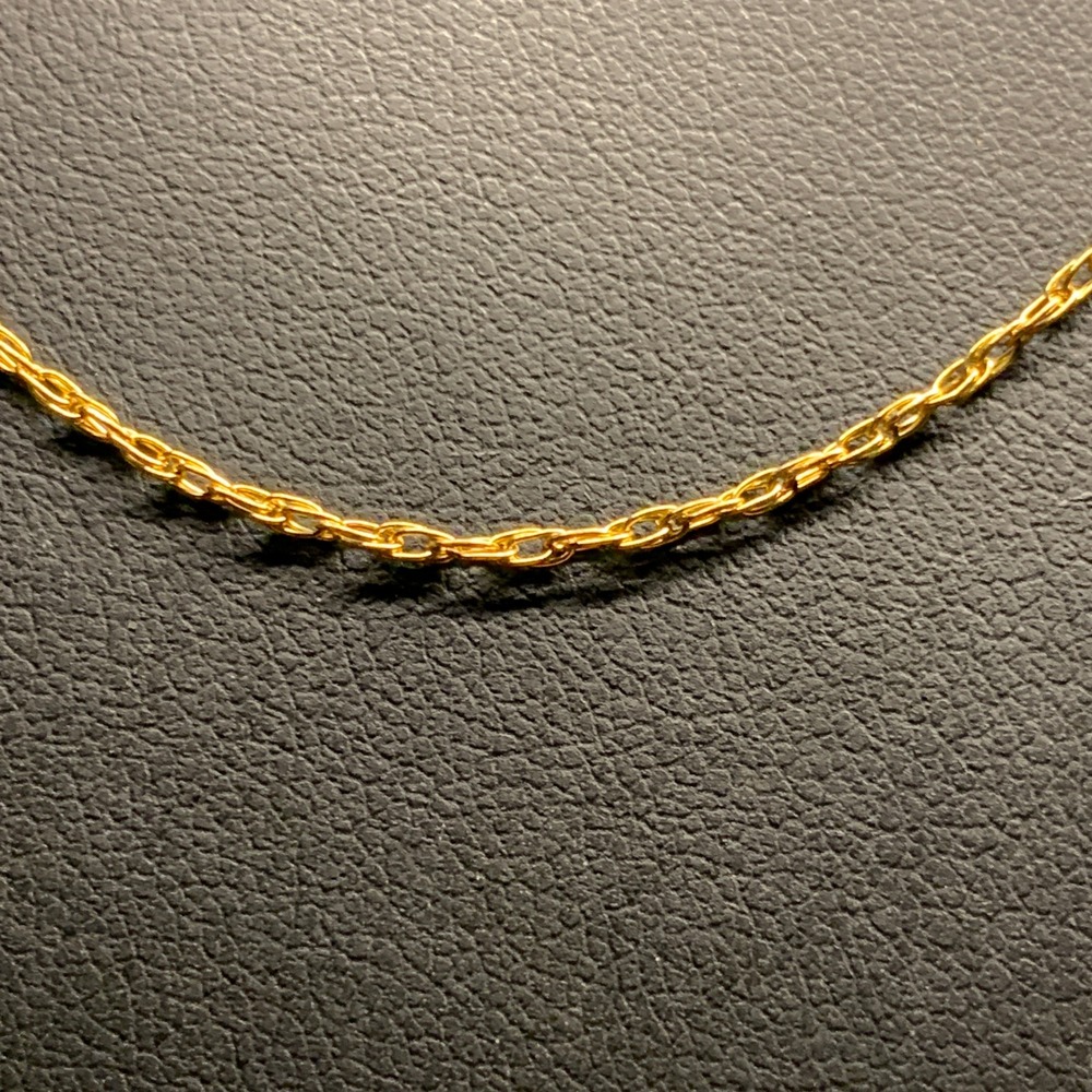 Vintage NC 12K Gold Filled Rope Chain Necklace 18 Inch 1/20 12KGF Spring Ring